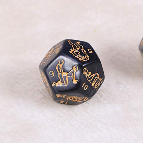 Artibetter 4 Piezas Divertidas Románticas Juegos de Rol Dados para Adultos Juegos Dados Amor Dados Regalo de Novedad de Juguete para Suministros de Fiesta de Despedida de Soltera de Luna de