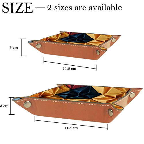 ASDFSD - Bandeja de dados, diseño abstracto de origami, bandeja plegable de piel sintética para dados de RPG, juego de dados y otros juegos de mesa