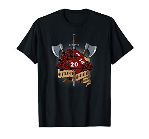 Attack Roll roleplaying dice sword RPG axe board game Camiseta