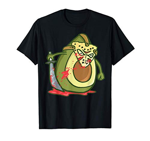 Avocado Taco Hockey Mask Horror Guacamole Halloween Costume Camiseta