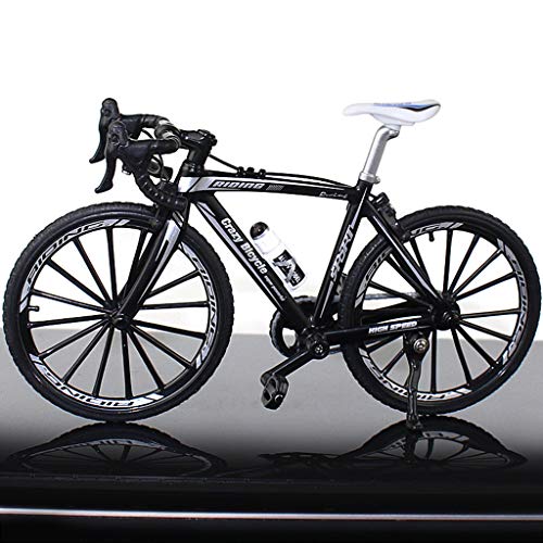 B Blesiya 1:10 Modelo de Bicicleta de Carrera/Montaña/Ciudad de Simulación en Miniatura Metal Adorno para Hogar Oficina Escritorio - Negro