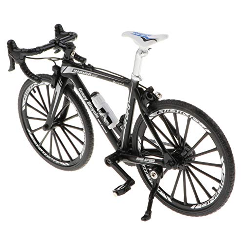 B Blesiya 1:10 Modelo de Bicicleta de Carrera/Montaña/Ciudad de Simulación en Miniatura Metal Adorno para Hogar Oficina Escritorio - Negro