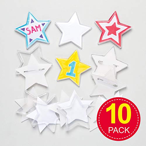 Baker Ross Kits de chapas en forma de estrella para niños - Juegos de manualidades infantiles creativas (pack de 10)