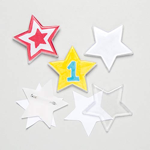 Baker Ross Kits de chapas en forma de estrella para niños - Juegos de manualidades infantiles creativas (pack de 10)