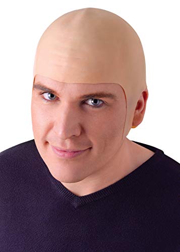 BALD HEAD WIG Latex Cap Dr Evil Clown Kojak Fancy Dress (gorro/ sombrero) , color/modelo surtido