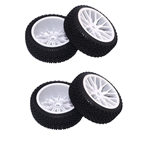 Baoblaze 4pcs 1:16 Neumático De Rally Neumáticos De Coche Buggy Neumáticos Tire Ruedas De Rally para Piezas De Coche RC