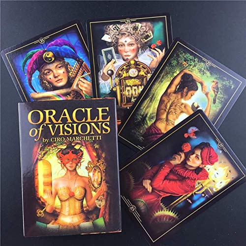 Baraja de Tarot de Oracle Cards of Visions para Amigos, Fiestas Familiares, Tarjetas de Regalo,with Bag,Tarot Cards