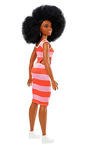 Barbie Fashionista - Muñeca afro con vestido a rayas (Mattel FXL45) , color/modelo surtido