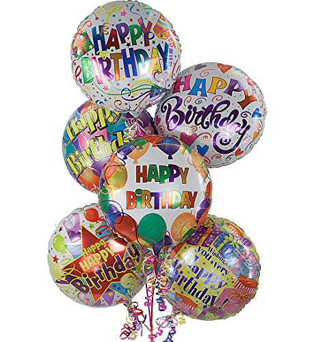 Bargain 114861 - Balloons redondo Happy Birthday con globos de colores, multicolor, 45 cm