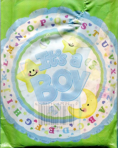 Bargain Balloons 114290 - Globo Mylar It's a Boy Luna y estrellas, poliéster, azul