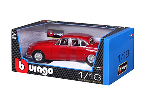 Bburago Jaguar Mark II (1959) en escala 1:18 en color rojo (18-12009R), Scale , color/modelo surtido