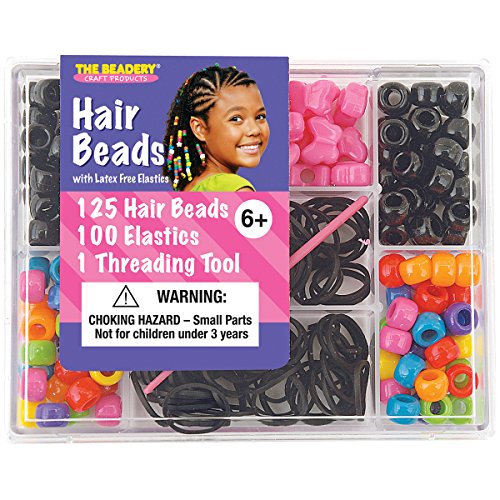 Beadery plástico pequeña Caja Cuentas de Cabello Kit-Circus