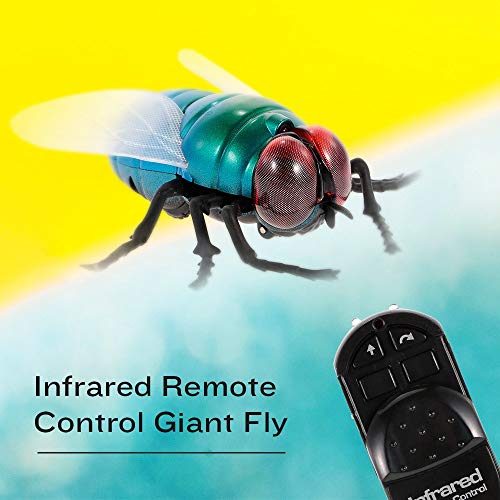 Benkeg Simulación de Mosca Gigante Control Remoto por Infrarrojos Simulación de Mosca Gigante RC Insecto Animal Regalo para niños