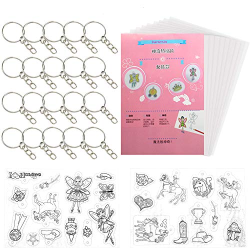 BESTZY 28pcs Transparente mate Shrinky dinks Placas Retráctiles Plastico magico imprimible