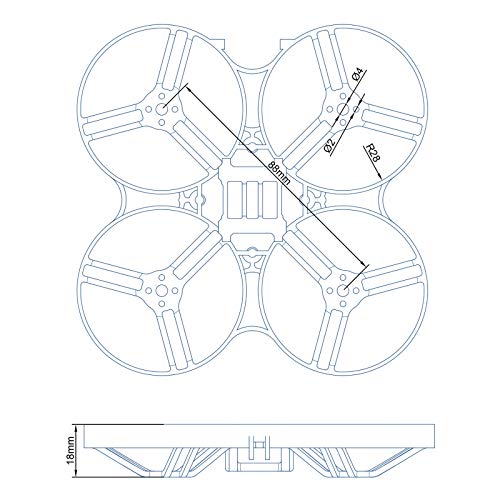 BETAFPV Beta85X 4S Cine Whoop Frame Kit Black Frame Stiffener Brace of Carbon Fiber for 1105 Brushless Motor Beta85X Cine Whoop