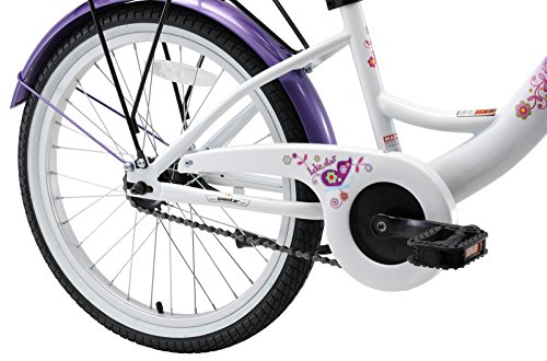 BIKESTAR Bicicleta Infantil para niñas a Partir de 6 años | Bici 20 Pulgadas con Frenos | 20" Edición Clásica Lila Blanco