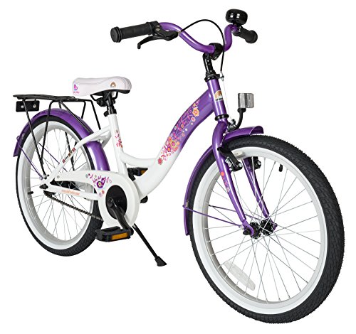 BIKESTAR Bicicleta Infantil para niñas a Partir de 6 años | Bici 20 Pulgadas con Frenos | 20" Edición Clásica Lila Blanco