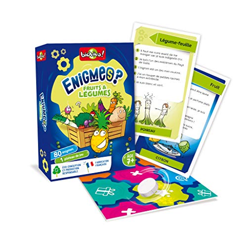 Bioviva- Enigmes - Frutas y Verduras, 283588, Multicolor, 11 x 3,5 x 15,5