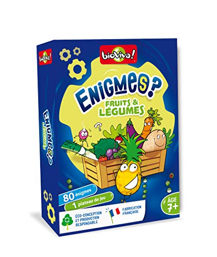 Bioviva- Enigmes - Frutas y Verduras, 283588, Multicolor, 11 x 3,5 x 15,5