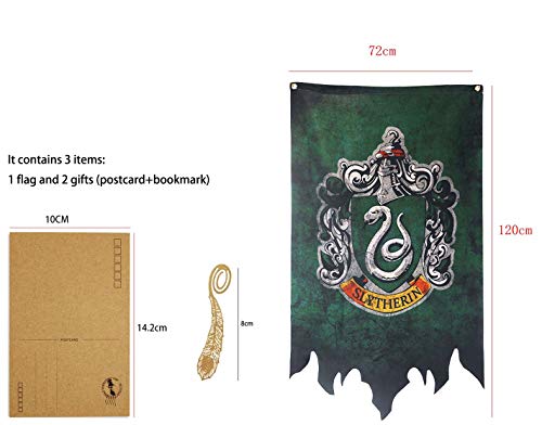 birthday decor for harry flag potter Wall Banner, gryffindor | hufflepuff | ravenclaw | Casa Slytherin bandera de decoración (72X120CM)