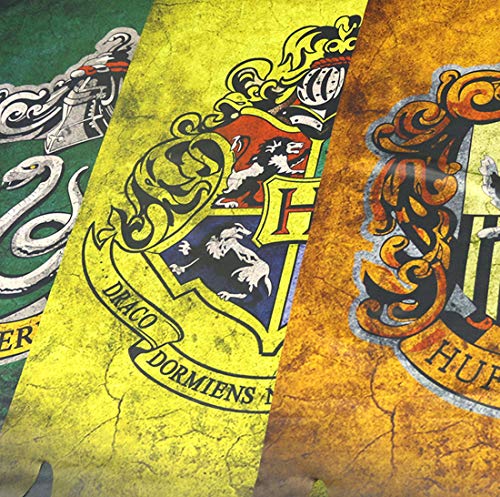 birthday decor for harry flag potter Wall Banner, gryffindor | hufflepuff | ravenclaw | Casa Slytherin bandera de decoración (72X120CM)