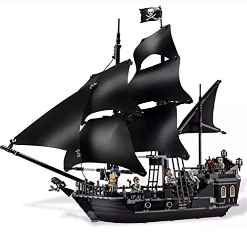 Black Pearl Pirate Ship Model Building Block Set 875 Pcs Mini Bricks 3D Puzzle DIY Educational Toys Gift for Adults and Kids