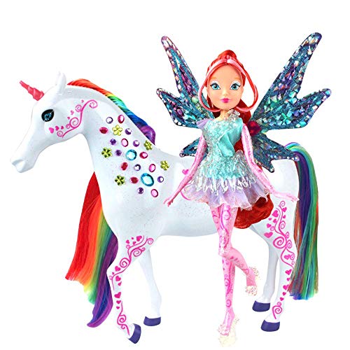 Bloom & Criatura de Hadas Unicorn Elas | Tynix Fairy Muñeca | Club Winx