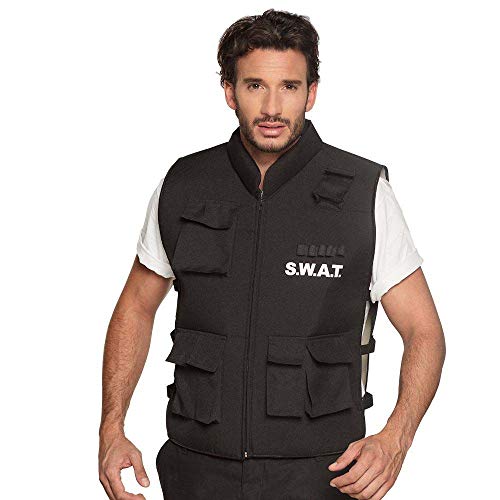 Boland 00489 SWAT - Chaleco para Adultos, Color Negro, Talla L/XL