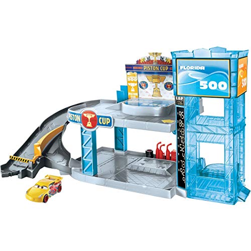 Cars 3 - Circuito Florida 500 para Coches de Juguete (Mattel FWL70)