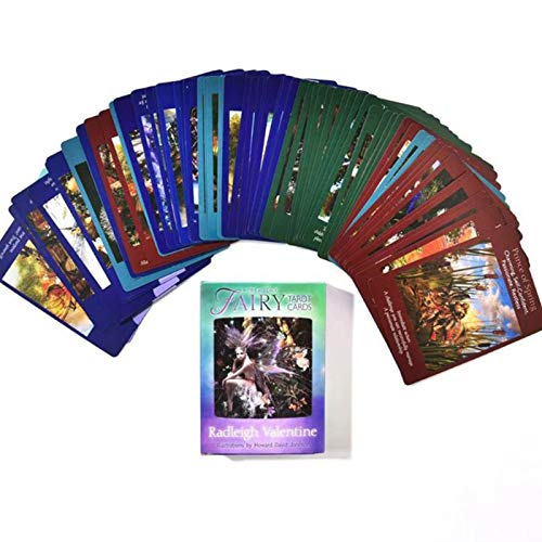 Cartas de Tarot de 78 Piezas, Tarot de Hadas, inglés Completo, adivinación del Destino, Juegos de Cubierta de Mesa, Naipes para Juegos de Fiesta