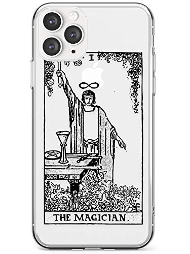 Case Warehouse La Carta de Tarot del Mago Slim Funda para iPhone 11 Pro TPU Protector Ligero Phone Protectora con Psíquico Astrología Fortuna Oculto Magia