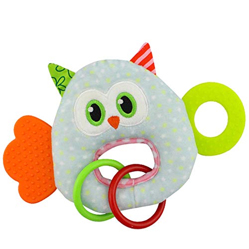 Catkoo Jirafa Búho Pescado Mono Animal Muñeca De Peluche Sonajero De Felpa Suave Juguete para Bebé Recién Nacido, Entrenamiento Perfecto Regalos De Inteligencia para Niños Jirafa