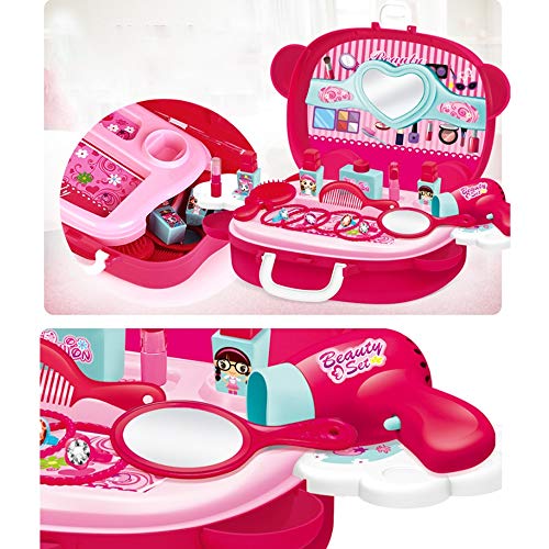 CBA BING Juego de Maquillaje de simulación, Juego de Joyas de Juego de Roles para niñas Juego de Juguete de Princesa Maleta de Regalo para niños de 3 años, niñas niños Niños Juego de Juguete