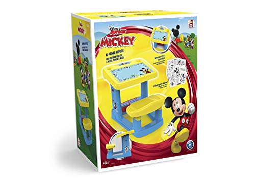 Chicos - Mickey Mi Primer Pupitre, Pupitre Infantil, Incluye Láminas de Mickey Mouse, a partir de 24 Meses, Multicolor, 57.5 X 72.5 X 49 cm