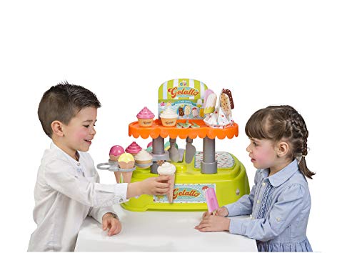 Chicos - Pequeño Chef Gelatto Shop, Heladería de Juguete con 38 Accesorios, a Partir de 3 Años, Medidas - 50 x 32 x 40 cm (Fábrica 83008)