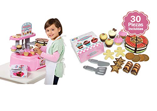 Chicos - Pequeño Chef Sweet Bakery, Pastelería de Juguete con 30 Accesorios, a Partir de 3 Años, Medidas - 50.5 x 17.5 x 35.5 cm (Fábrica 83016)