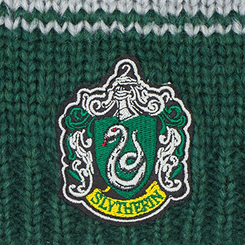 Cinereplicas - Harry Potter - Gorro Caído - Licencia Oficial - Casa Slytherin - Verde y Gris