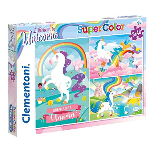 Clementoni- I Believe in Unicorns Conjunto De Puzzles, Multicolor (25231.2)