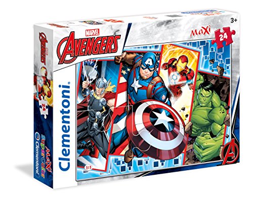 Clementoni- Maxi Puzzle 24 Piezas The Avengers, Multicolor (24495.9)