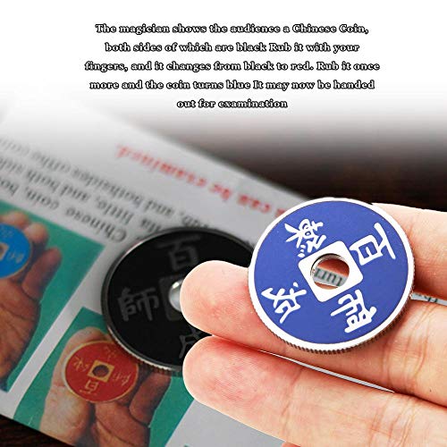 Coin Trick Toy, Magic Chinese Coin Cambio de color Magic Tricks Illusion Magic Tricks Toy para principiantes Niños