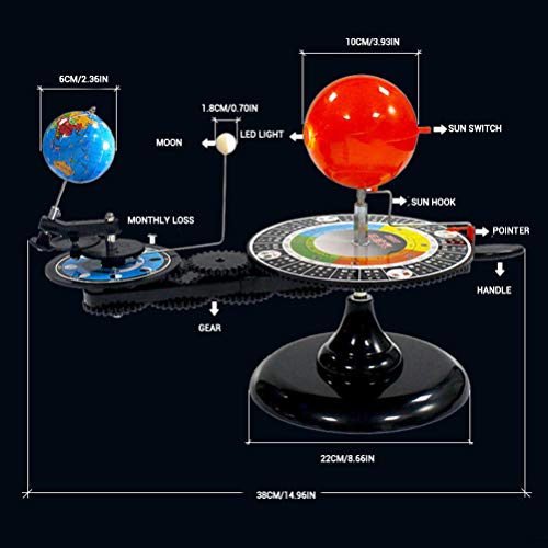 Comtervi Sistema Solar Globos Sol Tierra Luna Órbita Planetario Modelo Herramientas Educación Demostración Astronomía para Estudiantes Niños