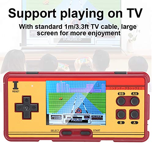 Consola de juegos portátil, Mini jugador retro clásico Juego clásico estándar 508 en 1/8 bits para juegos NES/C3, Controlador de juegos portátil con pantalla TFT a todo color de 320 pulgadas(café)