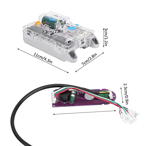 Controlador de scooter eléctrico, componentes electrónicos duraderos y controlador de scooter ABS Placa Bluetooth Acelerador de faros delanteros Kit de combinación de cables de luz trasera Adecuado pa