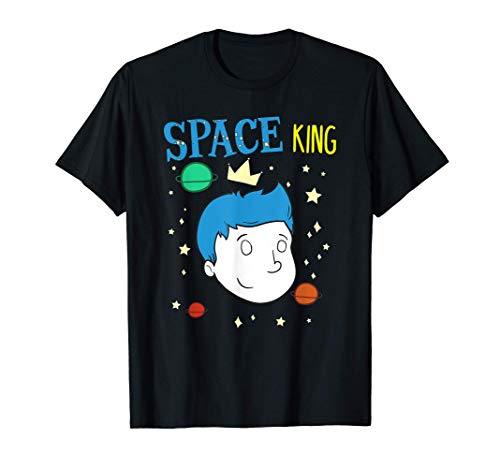 Cute & Funny Space King Exploring Outerspace Astronaut Crown Camiseta