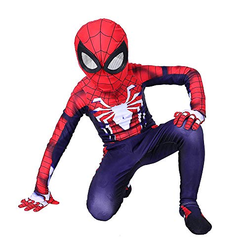 CXYGZLJ ADULTADOS ADULTIVOS Spider-Mens CARTAMIENTO, Mesh Triangle Mascara DE Ojos Cosplay COSTUJE Conjunto PÚBLICO Juego Juego DE ROLO DE ANIMIENTO DE ROLO DE Anime PS4 Juego STRETE Body, Kid L