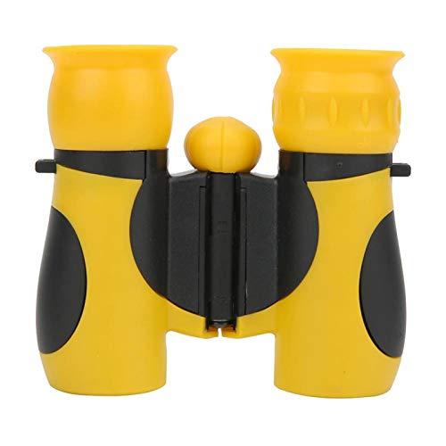 DAUERHAFT 8 Veces de Aumento Binoculares para niños Telescopio Binocular para niños Goma + Metal Ayuda a expandir los horizontes del niño Regalo Maravilloso para Sus Hijos(Yellow)