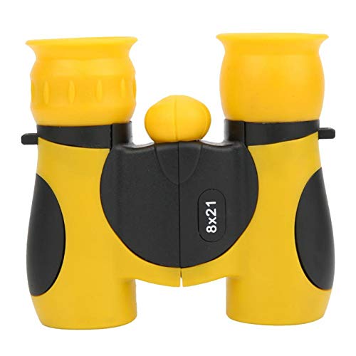 DAUERHAFT 8 Veces de Aumento Binoculares para niños Telescopio Binocular para niños Goma + Metal Ayuda a expandir los horizontes del niño Regalo Maravilloso para Sus Hijos(Yellow)