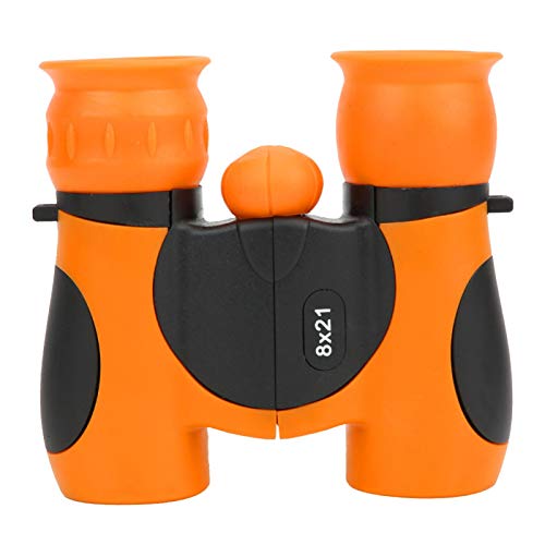 DAUERHAFT Aumento de 8 Veces con máscara de Ojo de Cuerno Binoculares para niños Telescopio Binocular Ayuda a expandir los horizontes del niño Regalo Maravilloso para Sus Hijos(Orange)