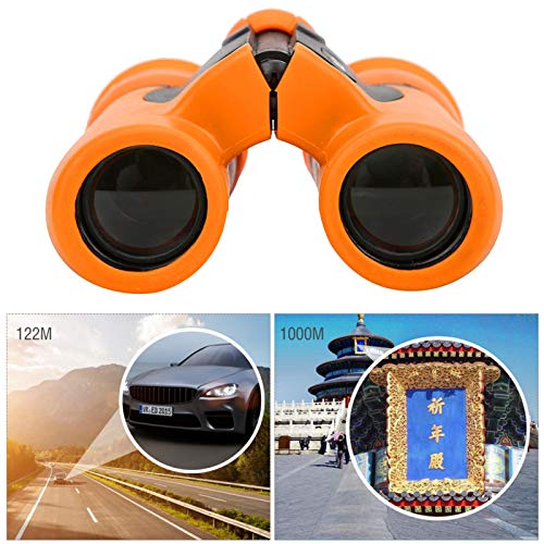 DAUERHAFT Aumento de 8 Veces con máscara de Ojo de Cuerno Binoculares para niños Telescopio Binocular Ayuda a expandir los horizontes del niño Regalo Maravilloso para Sus Hijos(Orange)