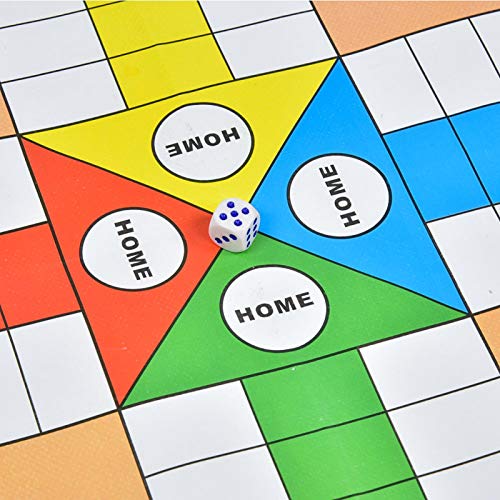 DAUERHAFT Juego de Tablero Ludo Ludo para niños de Tela no Tejida, para niños